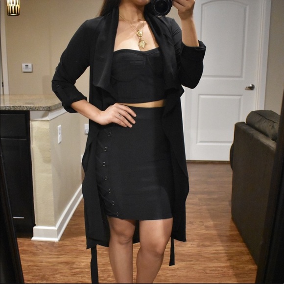 2 Piece Set - Bandage Skirt & Bandage Bustier - Picture 2 of 5